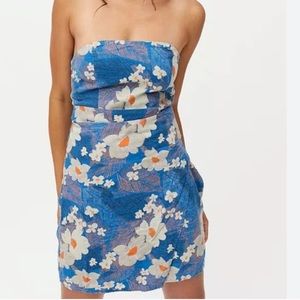 Urban Outfitters Blue Floral Mini Dress
